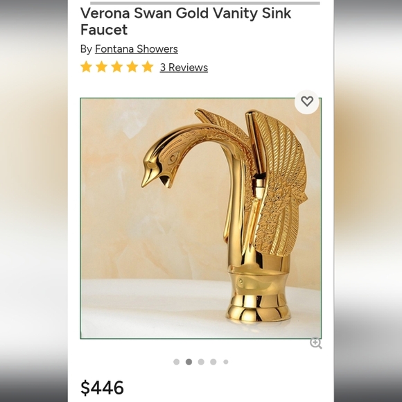 Gold Swan faucet. - Picture 3 of 7
